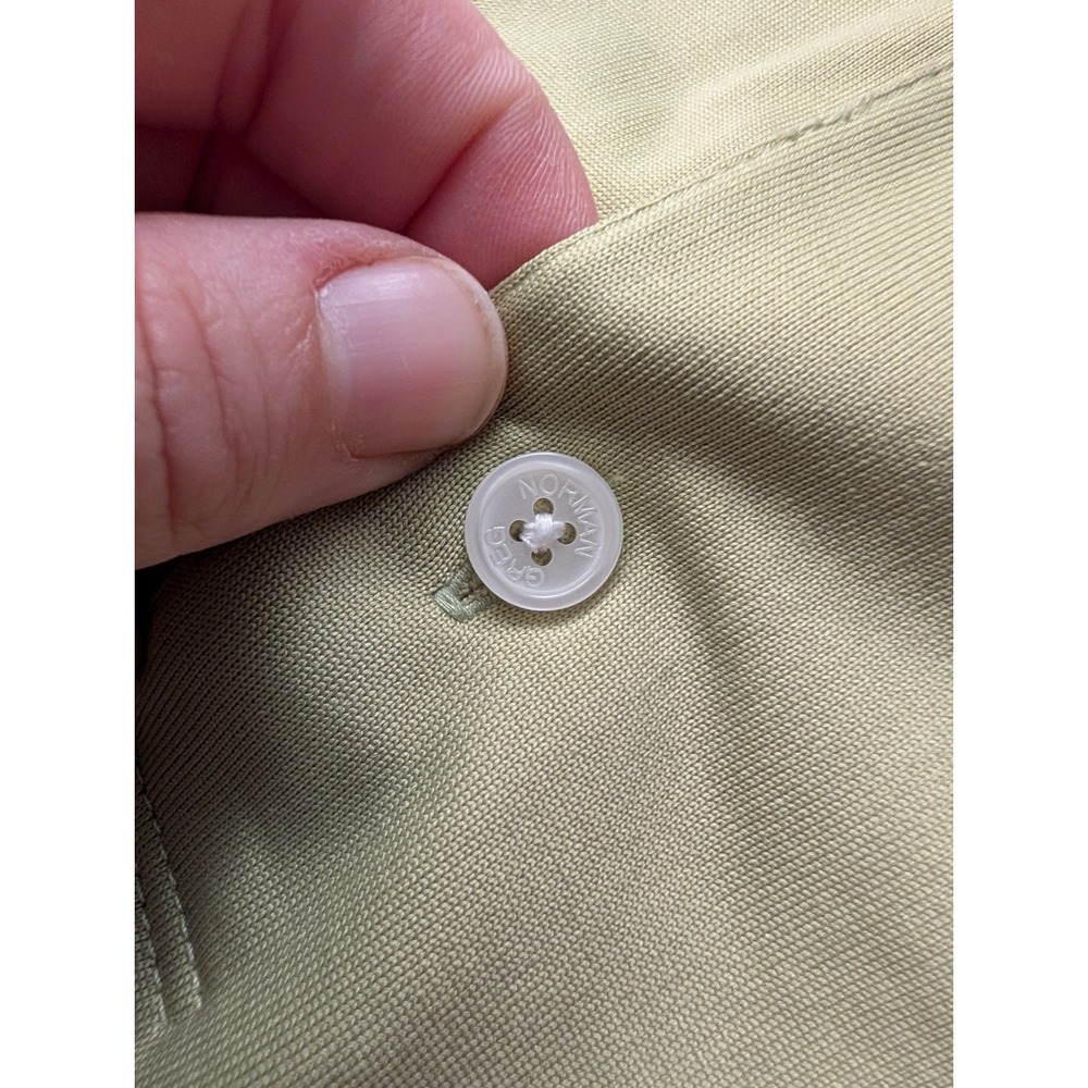 Greg Norman Mens XL Golf Polo Shirt Sage Green White Colorblock Shark Logo XL/TG - Picture 5 of 9